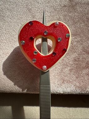 The Fawn Doe Heart Cookie Straw Topper Crystal & Pearls